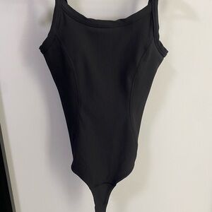 Lululemon Black Ribbed Bodysuit